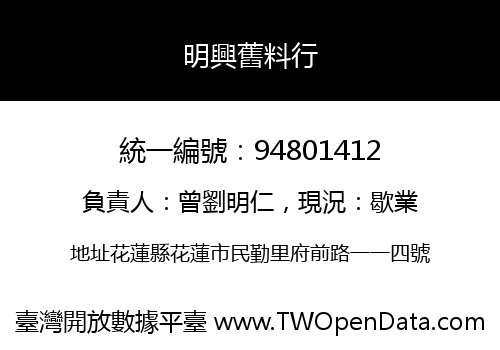 明興舊料行