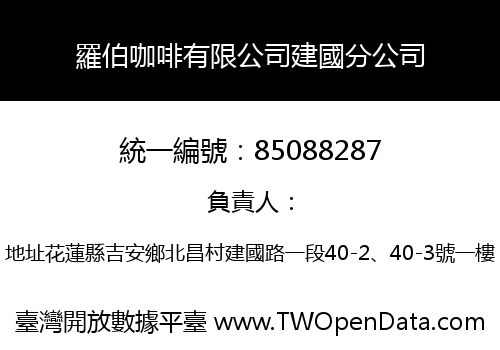 羅伯咖啡有限公司建國分公司