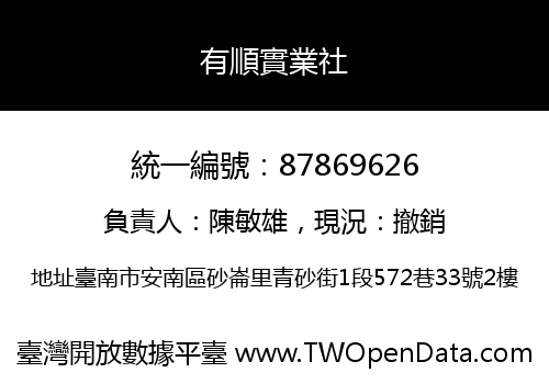有順實業社