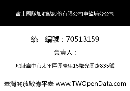 賓士團隊加油站股份有限公司車籠埔分公司