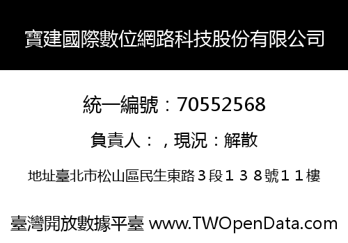 寶建國際數位網路科技股份有限公司