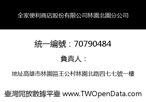全家便利商店股份有限公司林園北園分公司