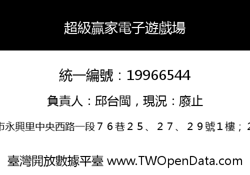 超級贏家電子遊戲場