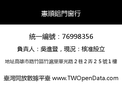 憲順鋁門窗行
