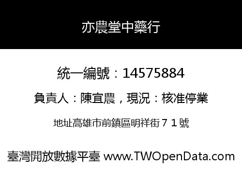 亦農堂中藥行