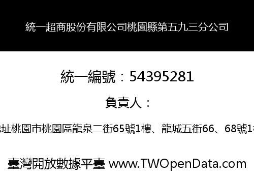統一超商股份有限公司桃園縣第五九三分公司