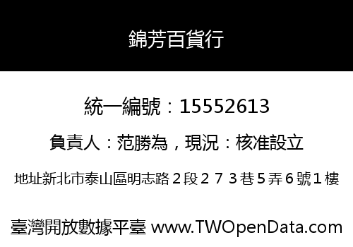 錦芳百貨行