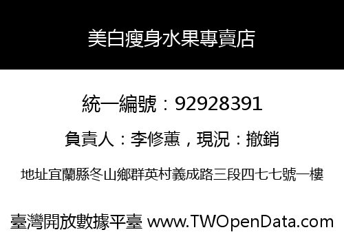 美白瘦身水果專賣店