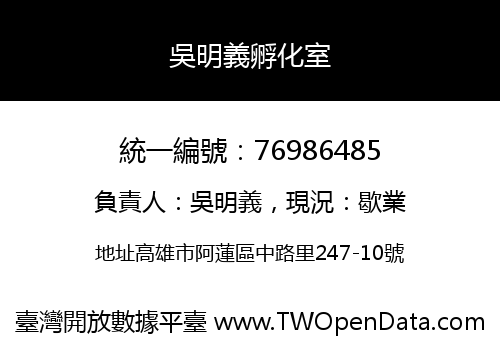 吳明義孵化室