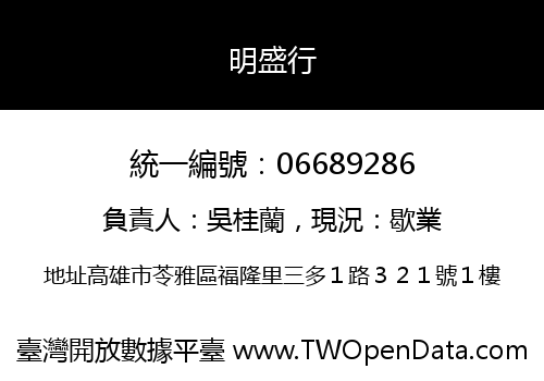 明盛行