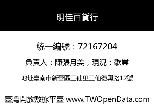 明佳百貨行
