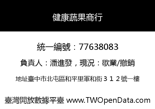 健康蔬果商行