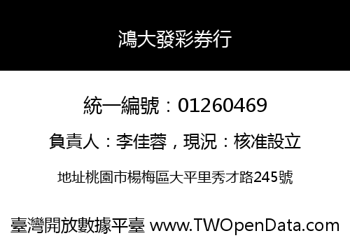鴻大發彩券行