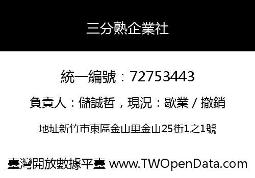 三分熟企業社