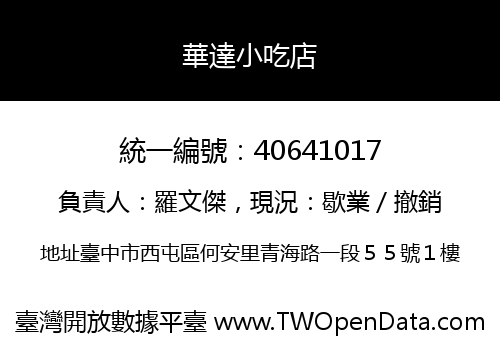華達小吃店