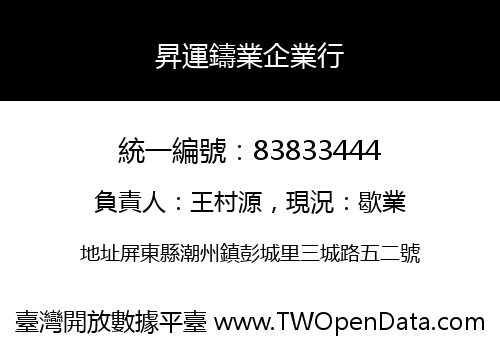 昇運鑄業企業行