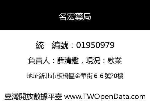 名宏藥局