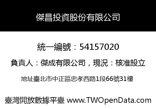 傑昌投資股份有限公司