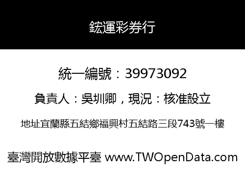 鋐運彩券行
