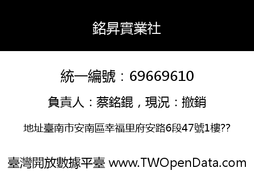 銘昇實業社