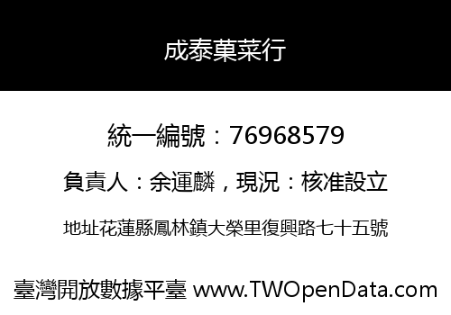 成泰菓菜行