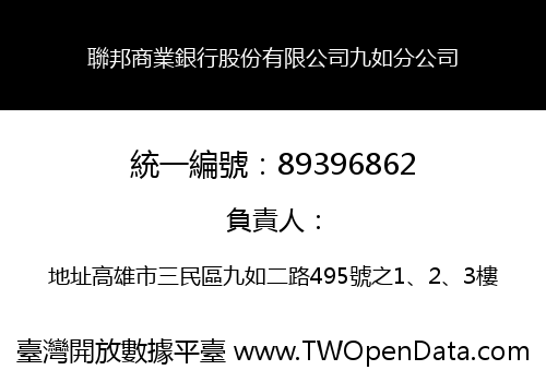 聯邦商業銀行股份有限公司九如分公司