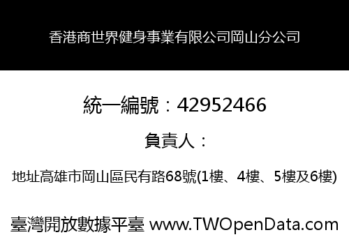 香港商世界健身事業有限公司岡山分公司