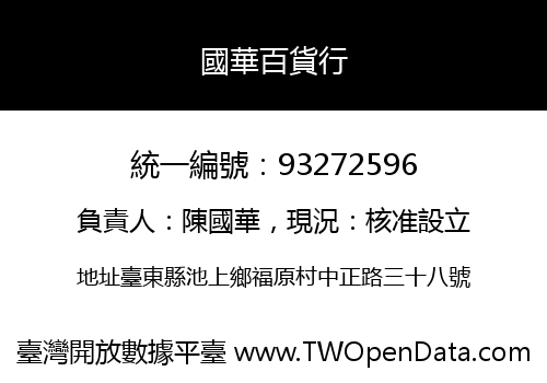 國華百貨行