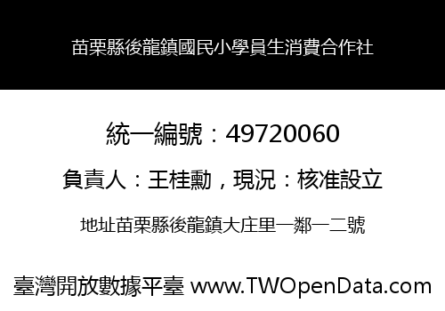 苗栗縣後龍鎮國民小學員生消費合作社