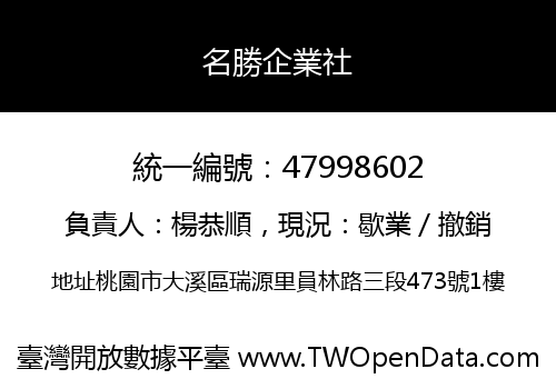 名勝企業社