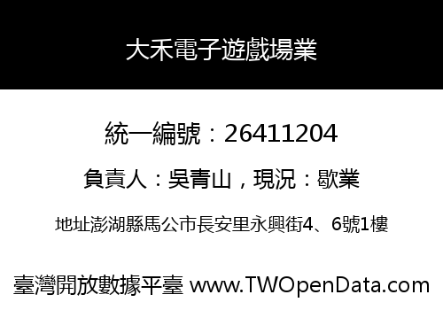 大禾電子遊戲場業