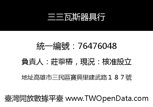三三瓦斯器具行