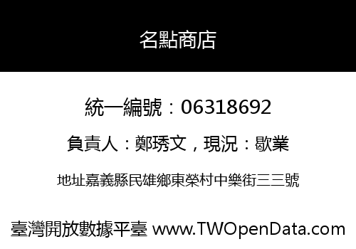 名點商店