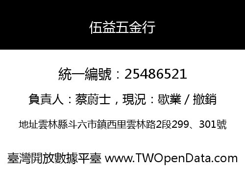 伍益五金行