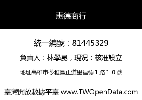 惠德商行