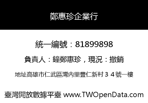 鄭惠珍企業行