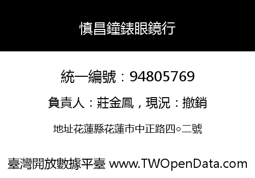 慎昌鐘錶眼鏡行