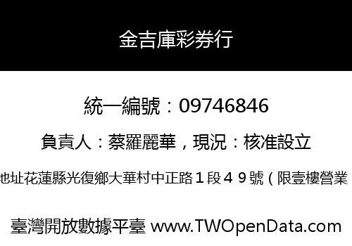 金吉庫彩券行