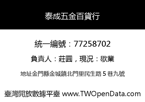 泰成五金百貨行