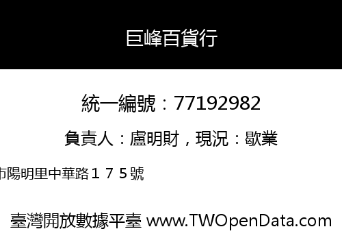 巨峰百貨行