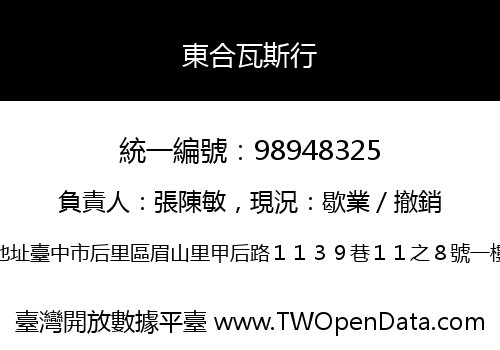 東合瓦斯行