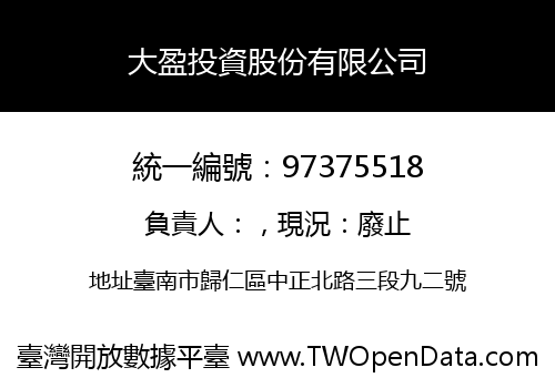 大盈投資股份有限公司
