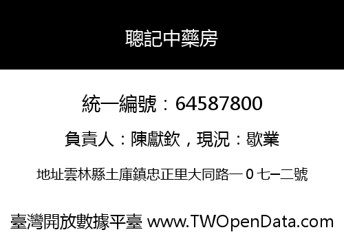 聰記中藥房