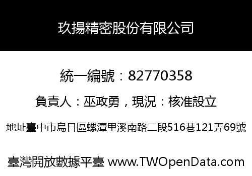 玖揚精密股份有限公司