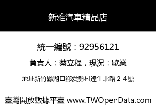 新雅汽車精品店