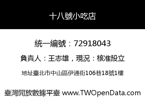 十八號小吃店