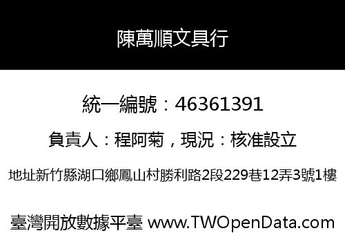 陳萬順文具行