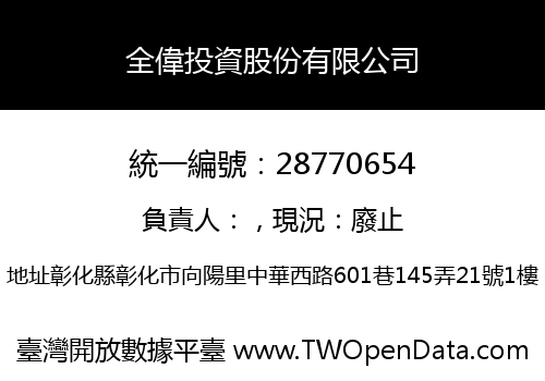 全偉投資股份有限公司