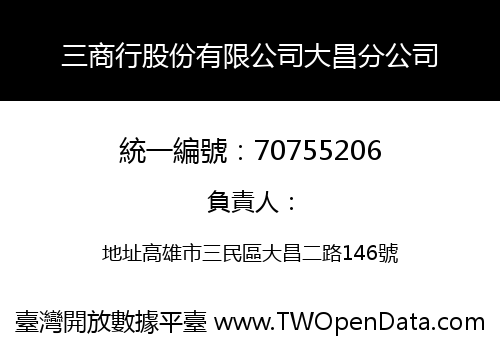 三商行股份有限公司大昌分公司