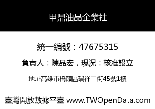甲鼎油品企業社
